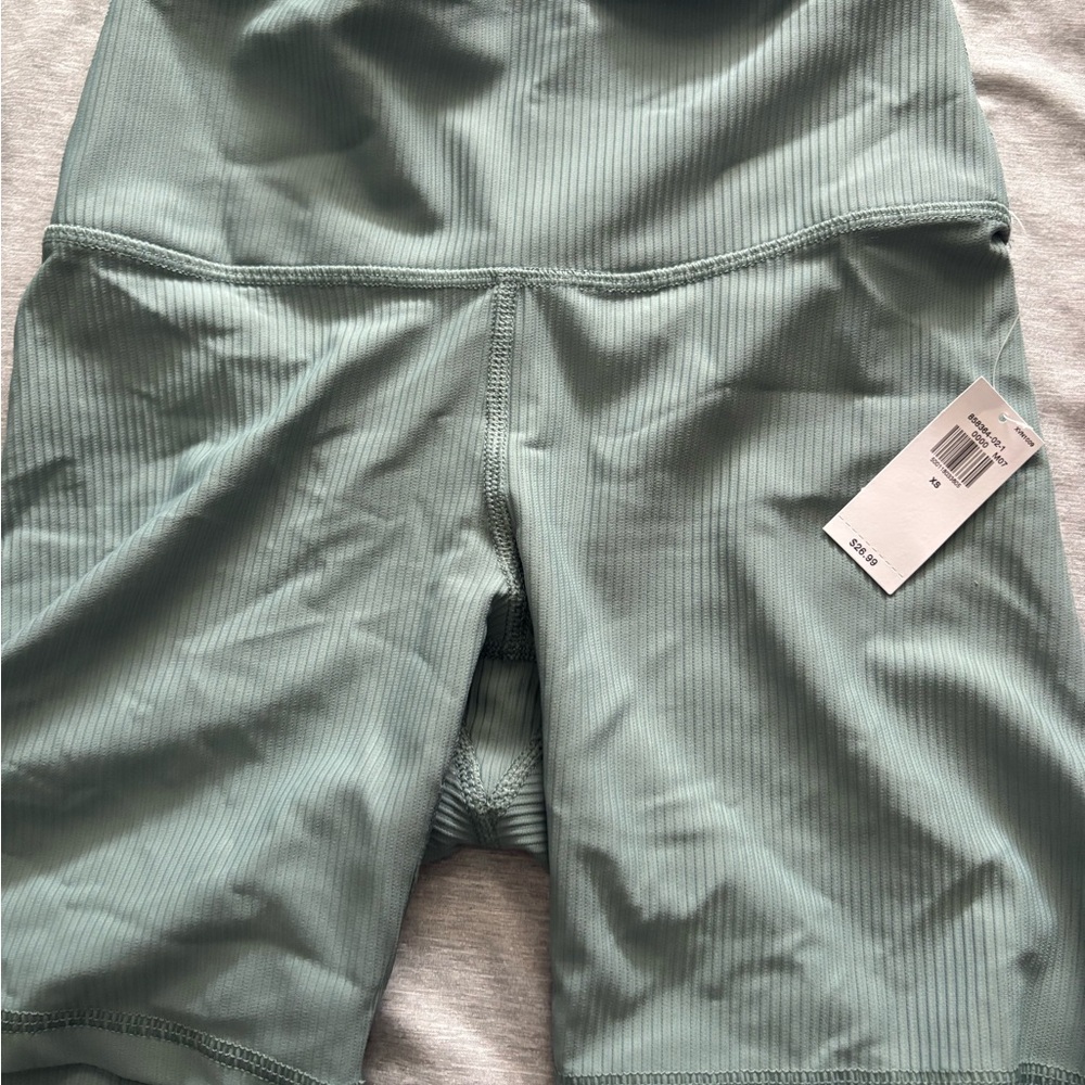 Old Navy Women's Ribbed Mint Bike Shorts